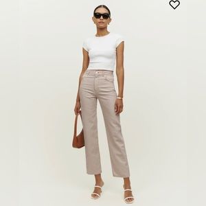 Cowboy Striped High Rise Straight Jeans